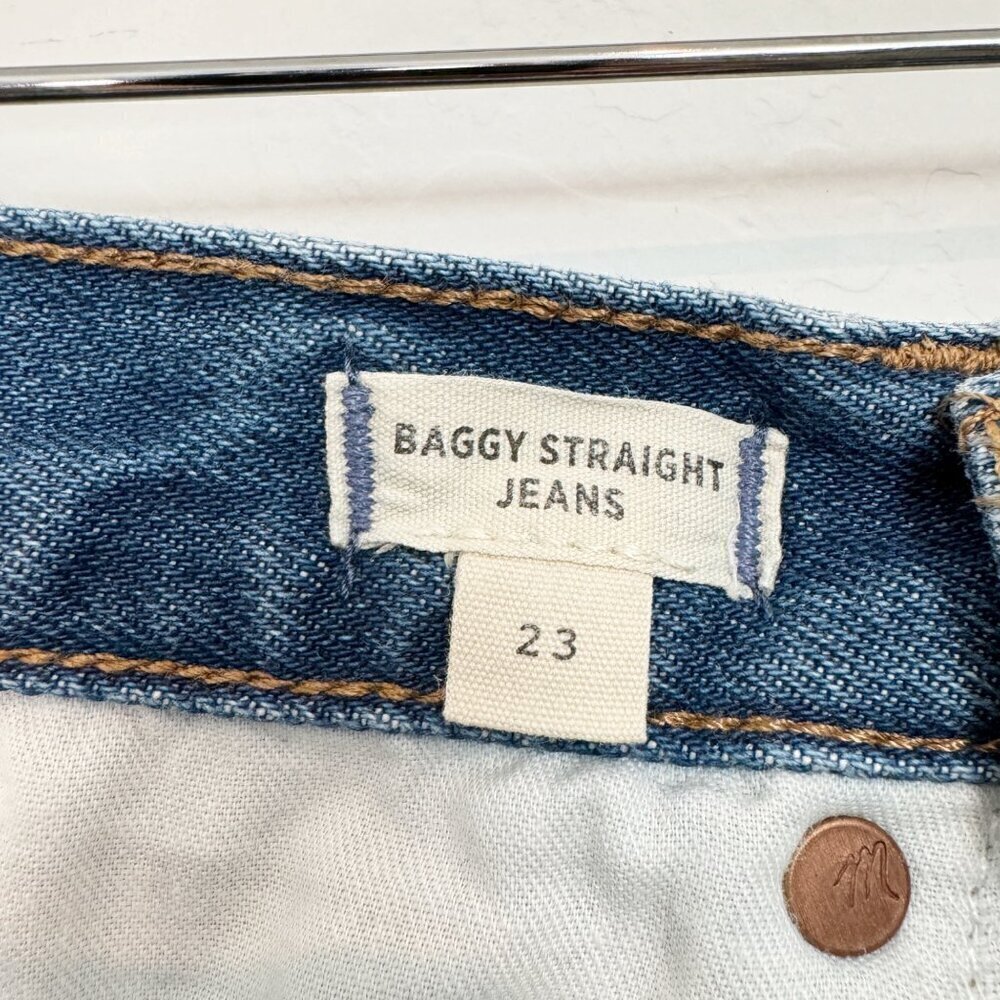 Madewell Denim Baggy Straight Leg High Rise Jeans Preppy Casual Contemporary 23 - Picture 5 of 11